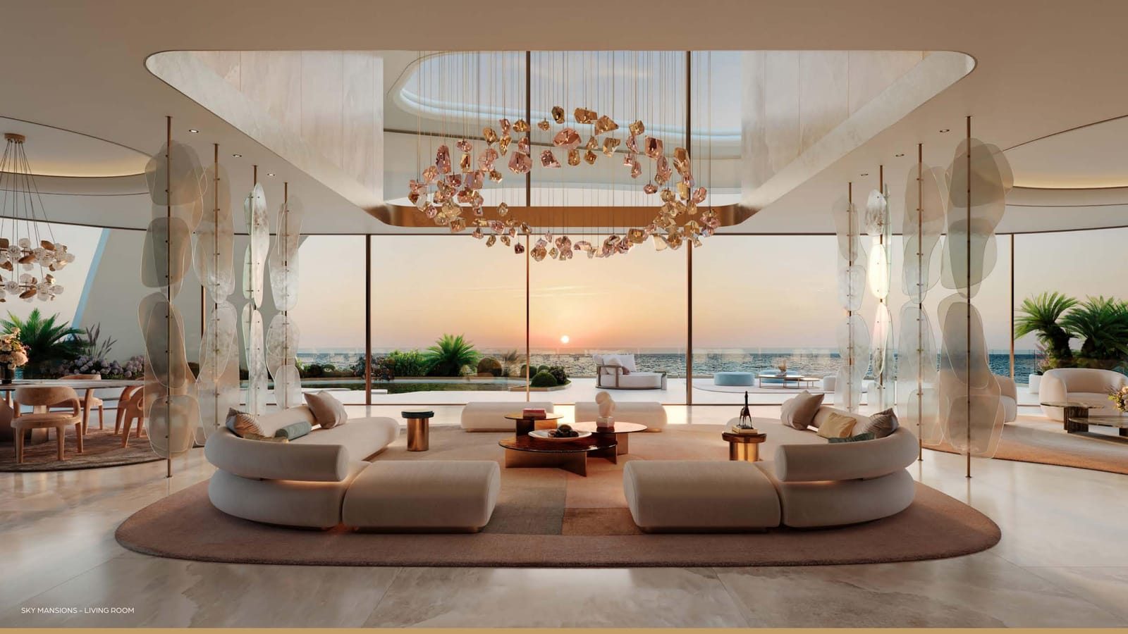 Jacob & Co. Beachfront Living by Ohana — sky mansion living room sea view